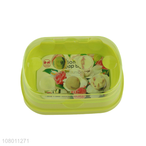 Low price green plastic soap box bathroom storage box wholesale