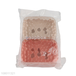 Top quality simple plastic soap box bathroom drain soapbox set