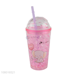 Recent design plastic cooling cup freezer straw cup reusable milk cups