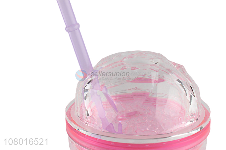 Recent design plastic cooling cup freezer straw cup reusable milk cups