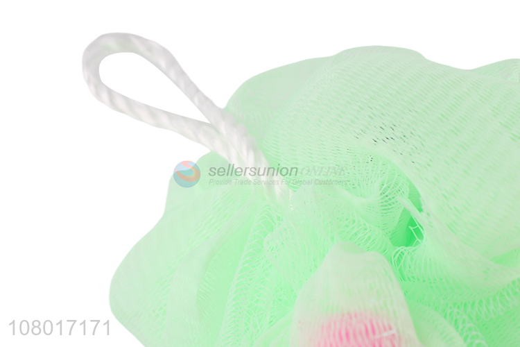 Best price colourful soft mesh bath sponge bath flower for sale