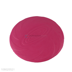 Yiwu wholesale pink silicone flying disc portable pet outdoor toys