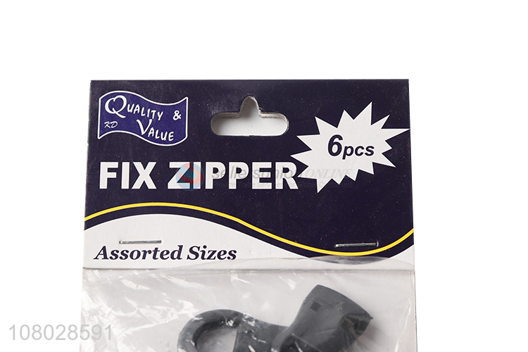 Popular products assorted size 6pieces zipper fixer wholesale