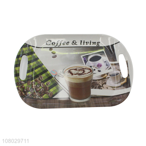 Low price delicate printing melamine food serving trays for hotel cafe