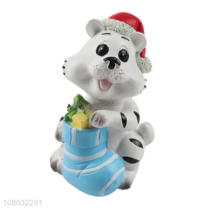 Latest design cute tiger shape christmas style ornaments