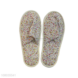 Factory direct sale universal floral slippers hotel slippers