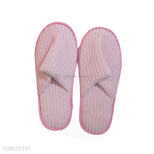 High quality pink disposable floor slippers hotel supplies