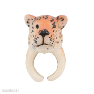 Low price wholesale creative tiger head ring toy for children