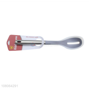 New style silicone slotted spoon with stainless steel handle