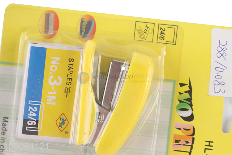 China supplier 15 sheet capacity 24/6 staplers set office school stationery