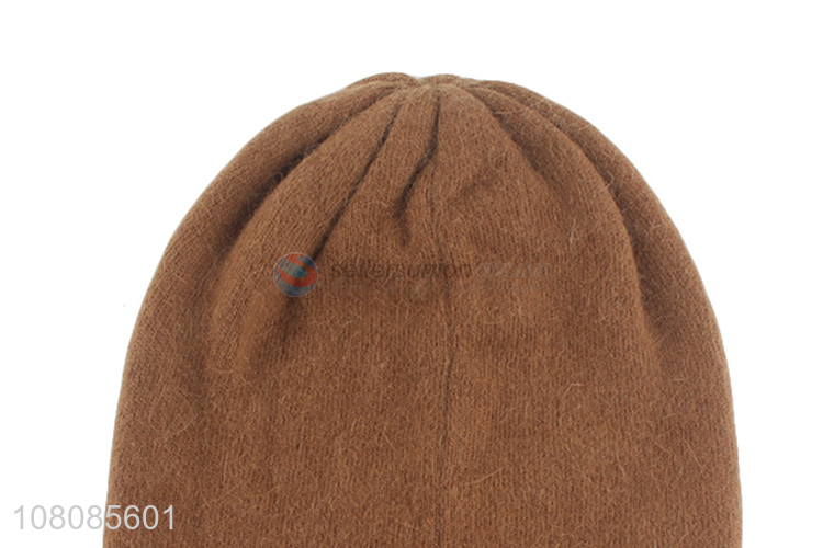 Yiwu wholesale multicolor winter knitted hat fashion beanie for ladies
