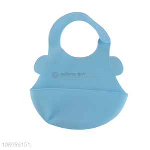 Top Quality Waterproof Silicone Bib Adjustable Baby Feeding Bib