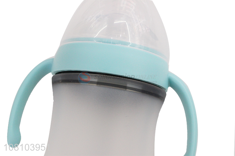 Top Quality Silicone Feeding Bottle Baby Bottle With Handle