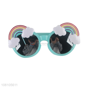 New hot sale rainbow party glasses creative plastic sunglasses