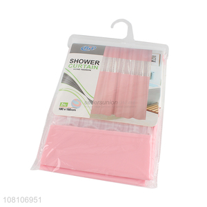 New arrival pink household water-resistant shower curtain