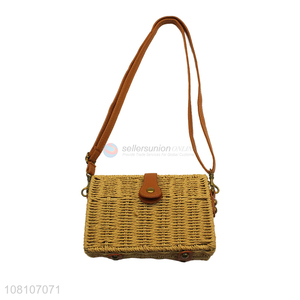 Wholesale Fashion Bag Handmade Ladies Shoulder Bag Straw Bag