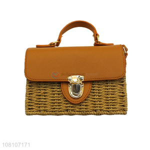 Promotional Fashion Handmade Straw Handbag Shoulder Bag