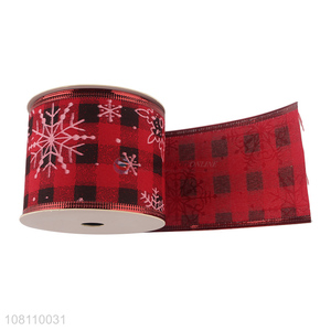 Low price wired Christmas <em>ribbon</em> for gift wrapping DIY <em>craft</em>