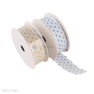 High Quality Delicate Lace Polyester Ribbon Decorative Ribbon Roll