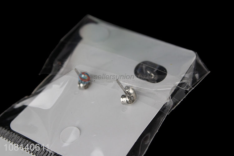 Top selling silver heart shape fashion ear studs for women