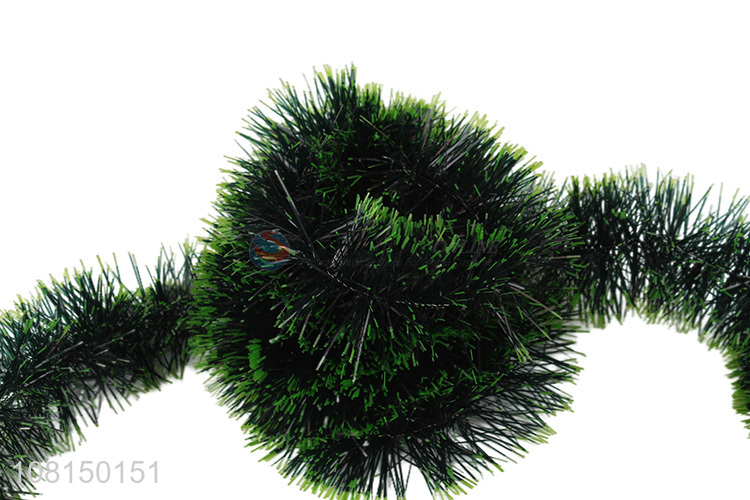 Yiuw factory green christmas tinsel for party decoration