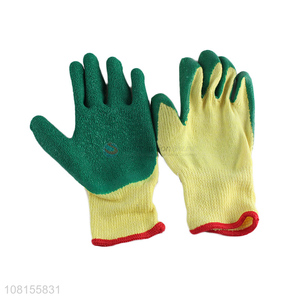 New arrival 10 stitches latex crinkle safety work gloves