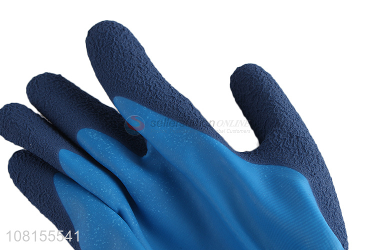 Good price latex coated safety gloves waterproof work gloves