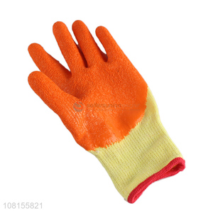 Wholesale cotton latex crinkle muit-purpose work gloves