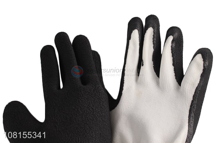 Low price polyester latex foam work gloves safety gloves