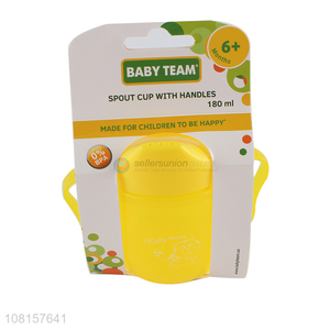 Good price 180ml safety baby spout cup with handle wholesale