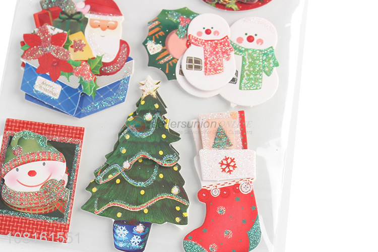 Yiwu supplier cartoon christmas stickers household decoration