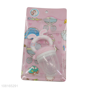 Cute design rabbit shape handle baby pacifier for sale