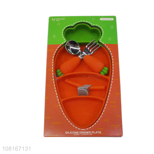 Wholesale price cartoon carrot cutlery set for babies