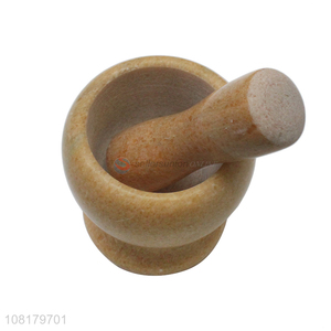 Yiwu market marble stone mortar and pestle set stone grinder