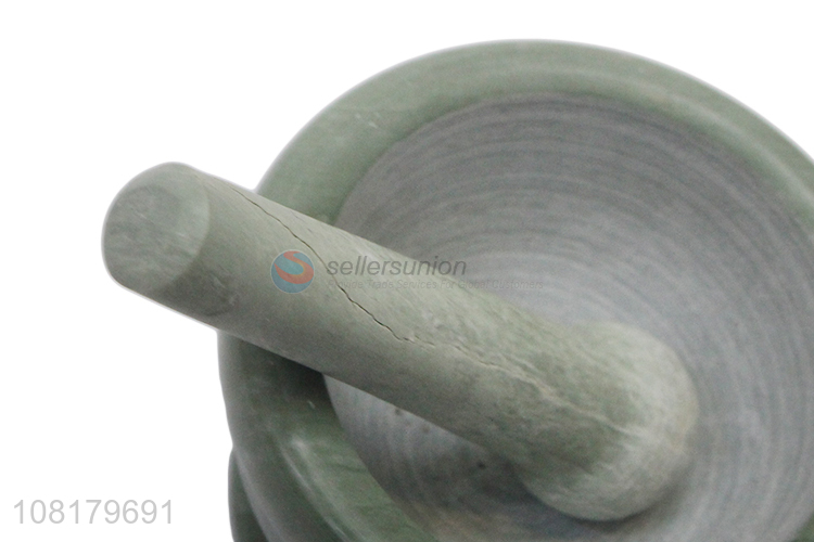 Factory supply marble mortar and pestle set stone herb crusher