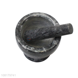 Top selling marble mortar and pestle set stone herb crusher
