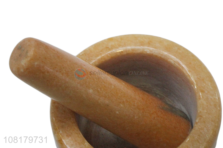 China supplier marble mortar and pestle set for spice herb pill
