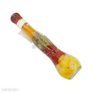 New design desktop <em>glass</em> <em>crafts</em> fake vegetable galss bottle