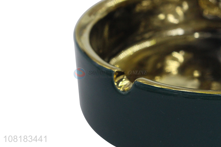 Yiwu direct sale simple ceramic ashtrays for household