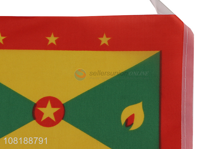 Low price hand-held Grenada national flag mini stick flag for parades
