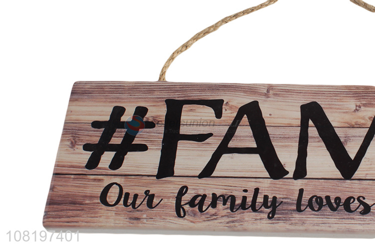Wholesale wall hanging ceramic sign home decor rustic family sign