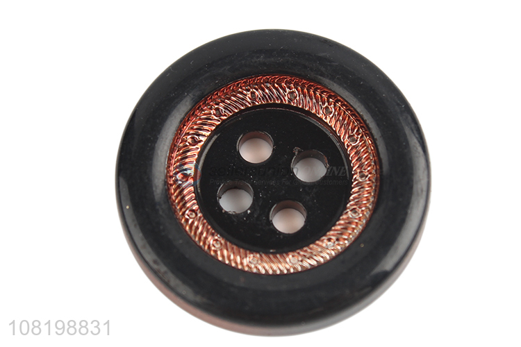 China supplier round imitated wood buttons resin sewing buttons