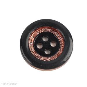 China supplier round imitated wood buttons resin sewing buttons