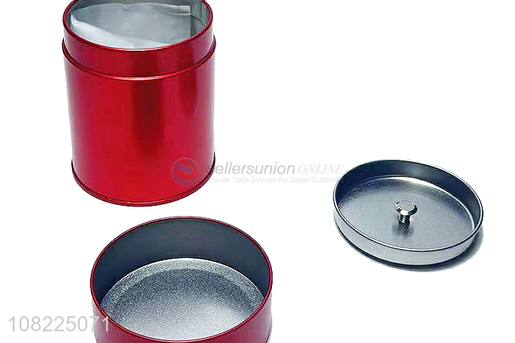 Newest Multipurpose Tin Can Tea Container Round Metal Box