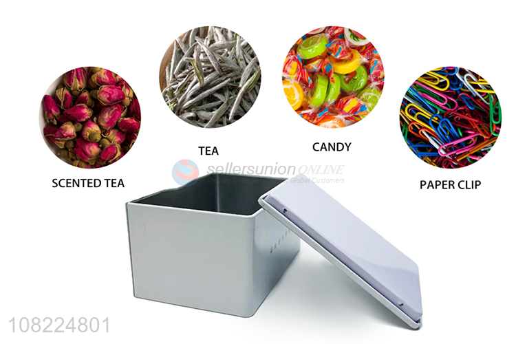 Hot Selling Rectangle Tin Box Popular Tea Container