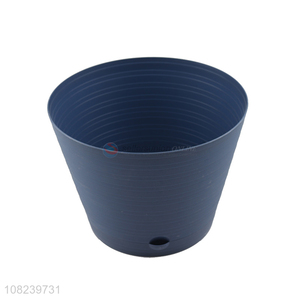 Yiwu market dark blue plastic flower pots for garden decoration