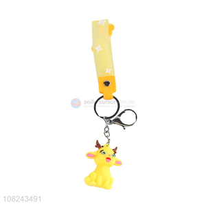 Wholesale cartoon animal keychain keyring soft pvc <em>key</em> <em>chain</em> pendant