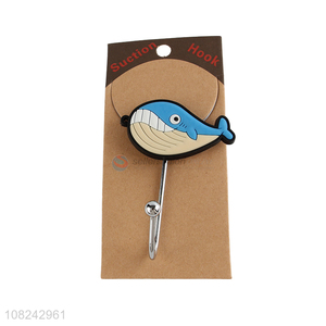New arrival cartoon whale suction cup hook vacuum suction hook