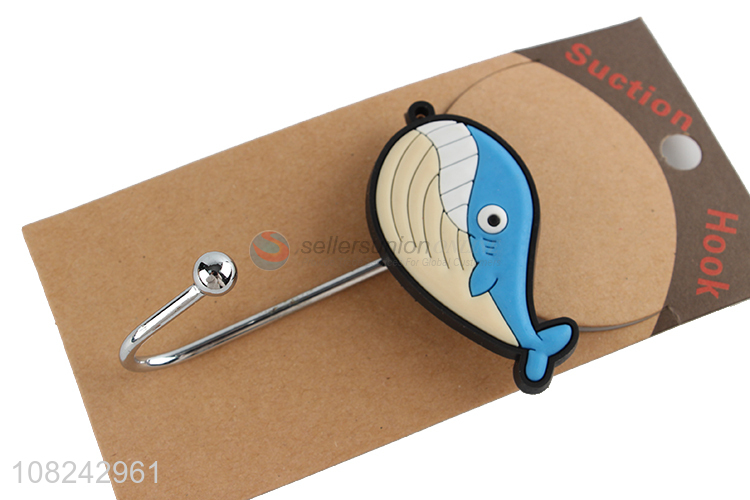 New arrival cartoon whale suction cup hook vacuum suction hook