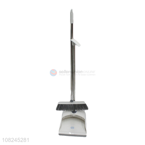 Good quality plastic broom with dustpan for sale